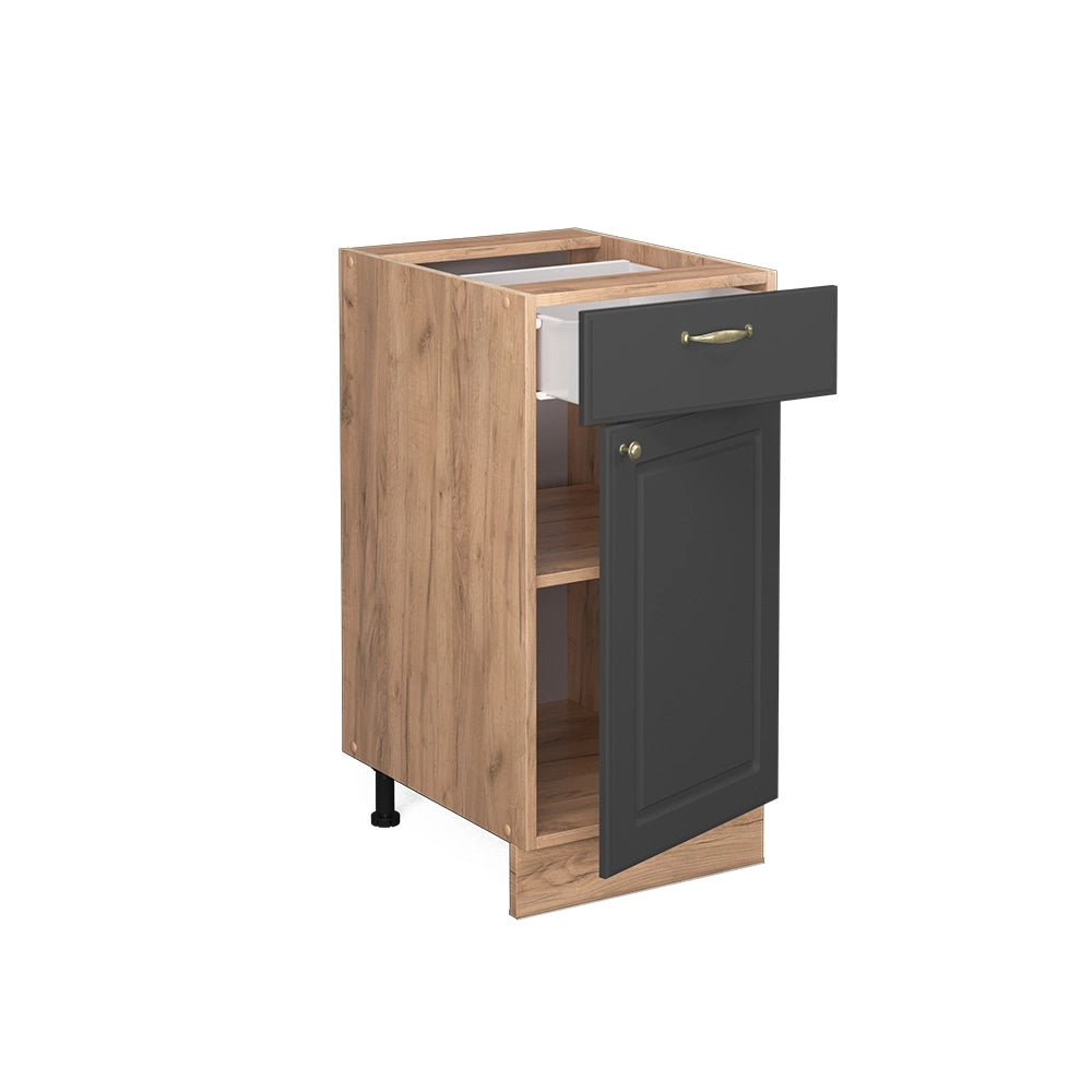 Mobiletto base per cucina Fame-Line Antracite-oro/Rovere dorato 40 cm, PL Antracite Vicco