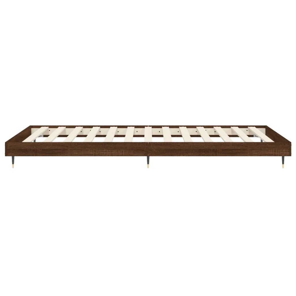 Giroletto senza Materasso-Struttura Letto Rovere Marrone 100x200 cm Truciolato 964234