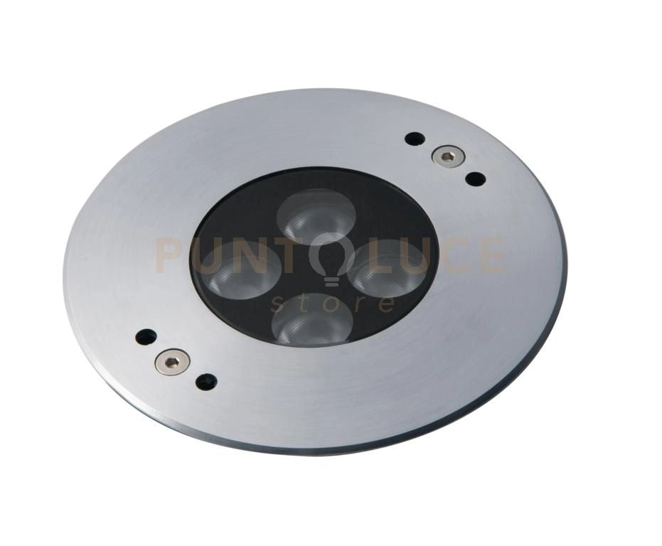 INCASSO CALPESTABILE LED TREVIS DC24V ACCIAIO 9W RGB IP68 11,6X5,9CM