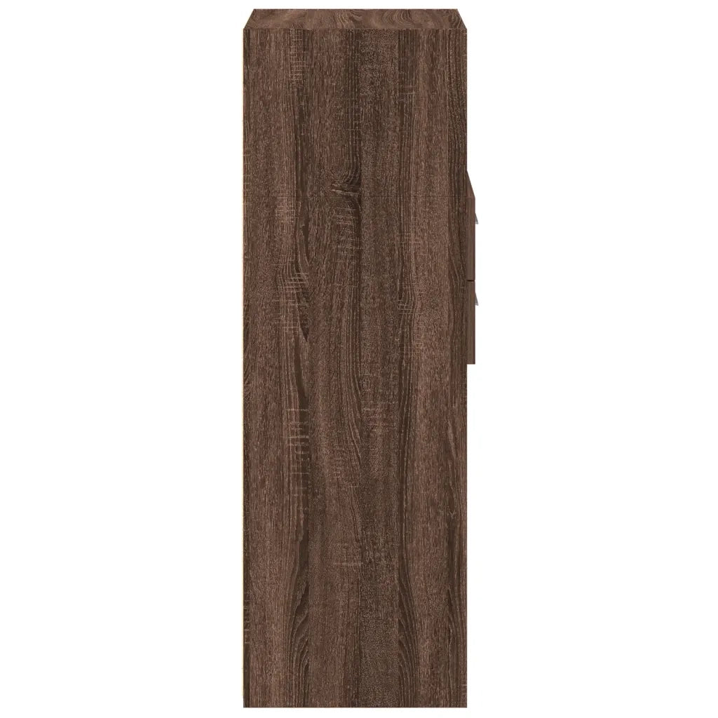 Credenza | Madia | Buffet da pranzo | Armadio da pranzo Rovere Marrone 45x42,5x124 cm in Legno Multistrato