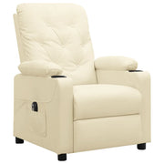 Poltrona | Sedia Relax Reclinabile Elettrica Crema in Similpelle