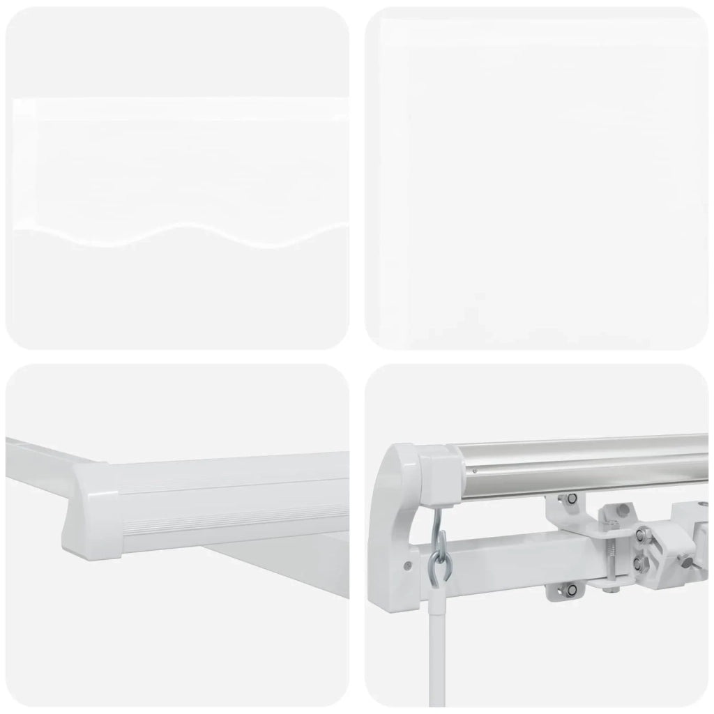 Tenda da Sole | Tenda Retrattile Bianco 400 ¡Á 300 cm Poliestere e Alluminio