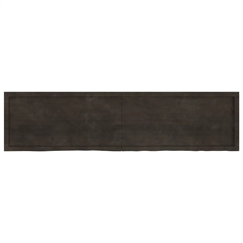 Mensola | Ripiano | Scaffale Marrone Scuro 200x50x(2-6) cm Massello Rovere Trattato