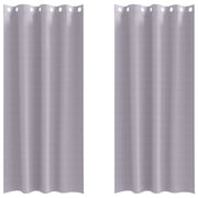 Tende Oscuranti | Tende Blackout con Anelli 2 pz Grigio Metallico 245 x 140 cm
