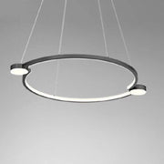Trade Shop - Lampadario A Sospensione Led 20w Cerchio Con Telecomando Design Moderno Nero 71095 -