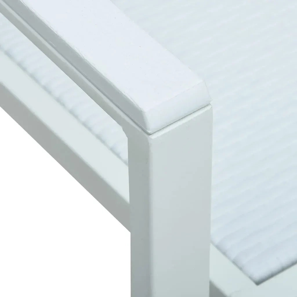 Set Mobili da Pranzo per Giardino 5 pz Bianco 3099258
