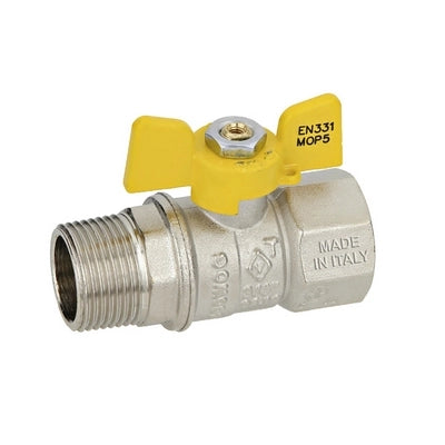 VALVOLA A SFERA GAS MF A FARFALLA MOD. DAKOTA- 3/4  DN 15- BUGAT- pezzi 1