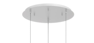 SOSPENSIONE BIANCO 3 LUCI TONDA VETRI TR + 2X BF 1184BI-S3 T-BT