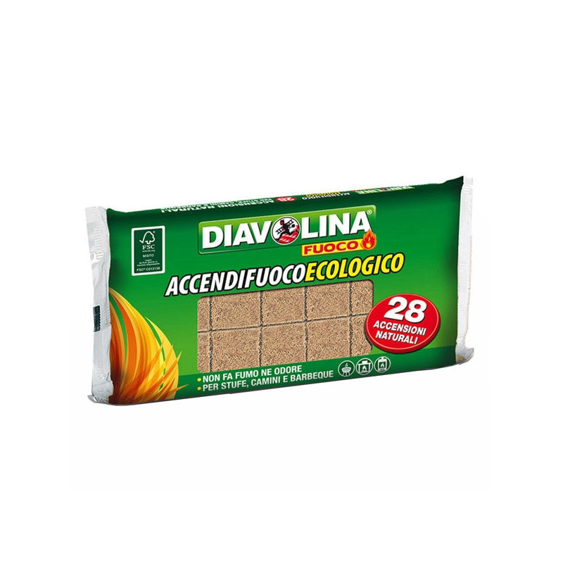 Accenditore Cubetti Ecologico Pz 28 Diavolina