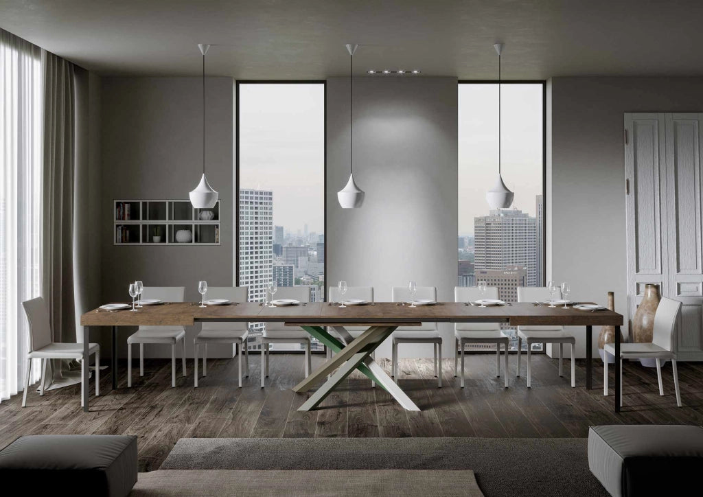 Tavolo allungabile 90x140/400 cm Volta noce telaio 4/A