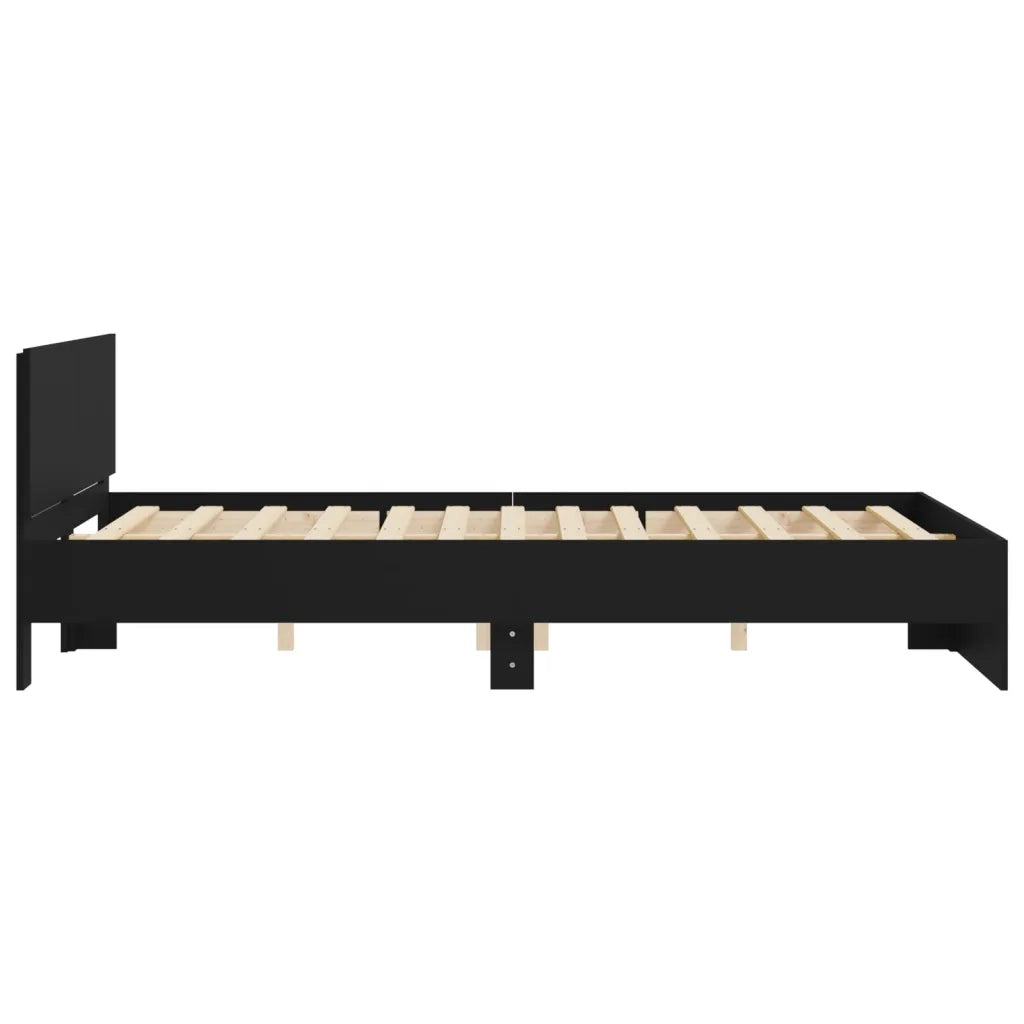 Giroletto con Testiera Nero 140x190 cm 3207498