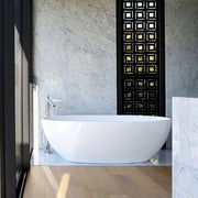 4SIDES - Pannello in PVC traforato - Parasole Misura: 98x198 cm, Colore: nero