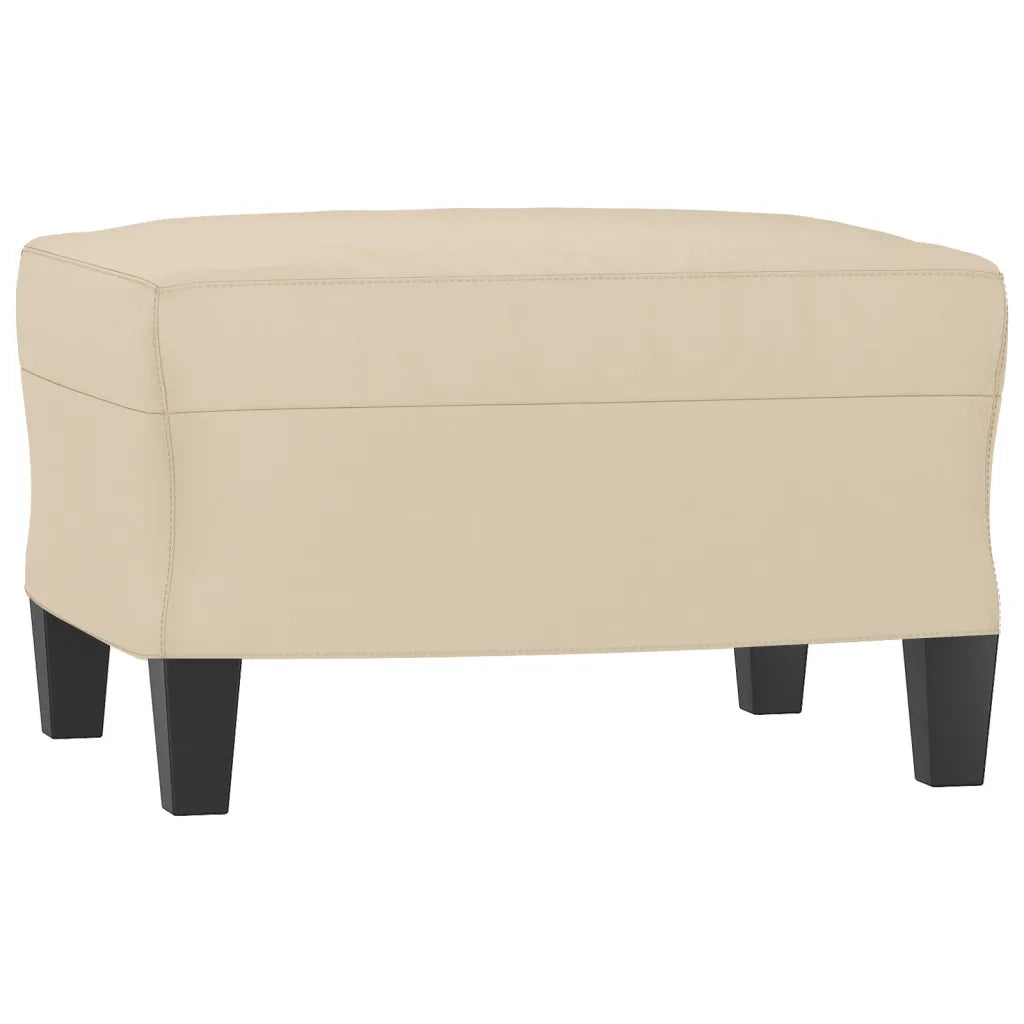 Poggiapiedi Crema 60x50x41 cm in Tessuto Microfibra 349345