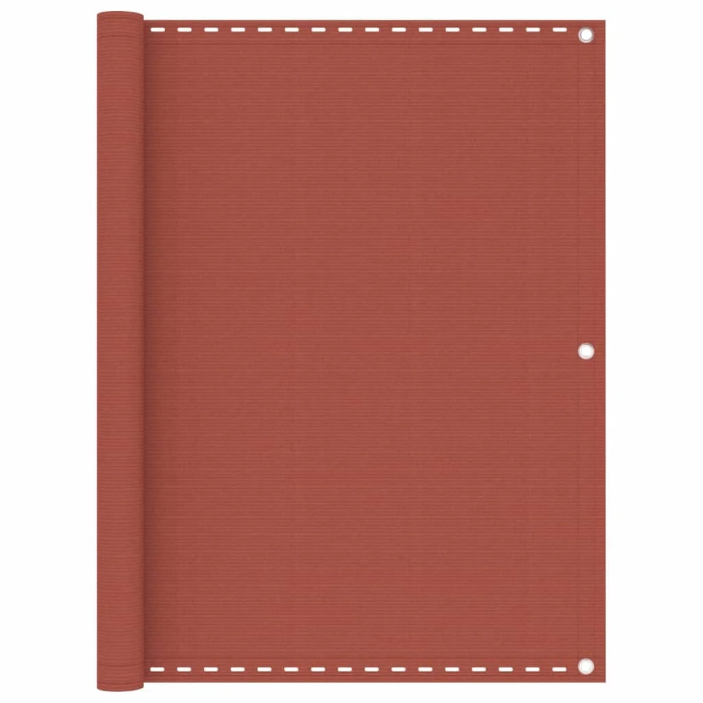 Paravento per balcone protezione privacy paravento 120 x 600 cm HDPE terracotta 02_0010404