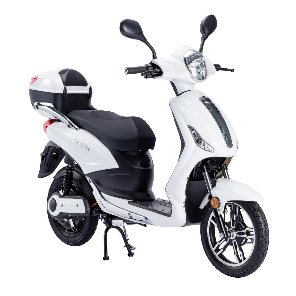 Bicicletta Elettrica Scooter Z-TECH ZT-09-TC 500W 20Ah 48V Batteria Piombo-Bianco