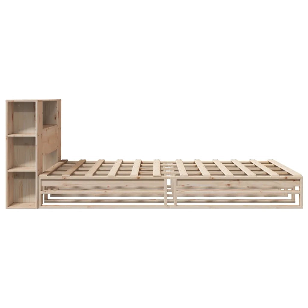 Letto Libreria senza Materasso 140x200 cm in Legno Massello 3323875