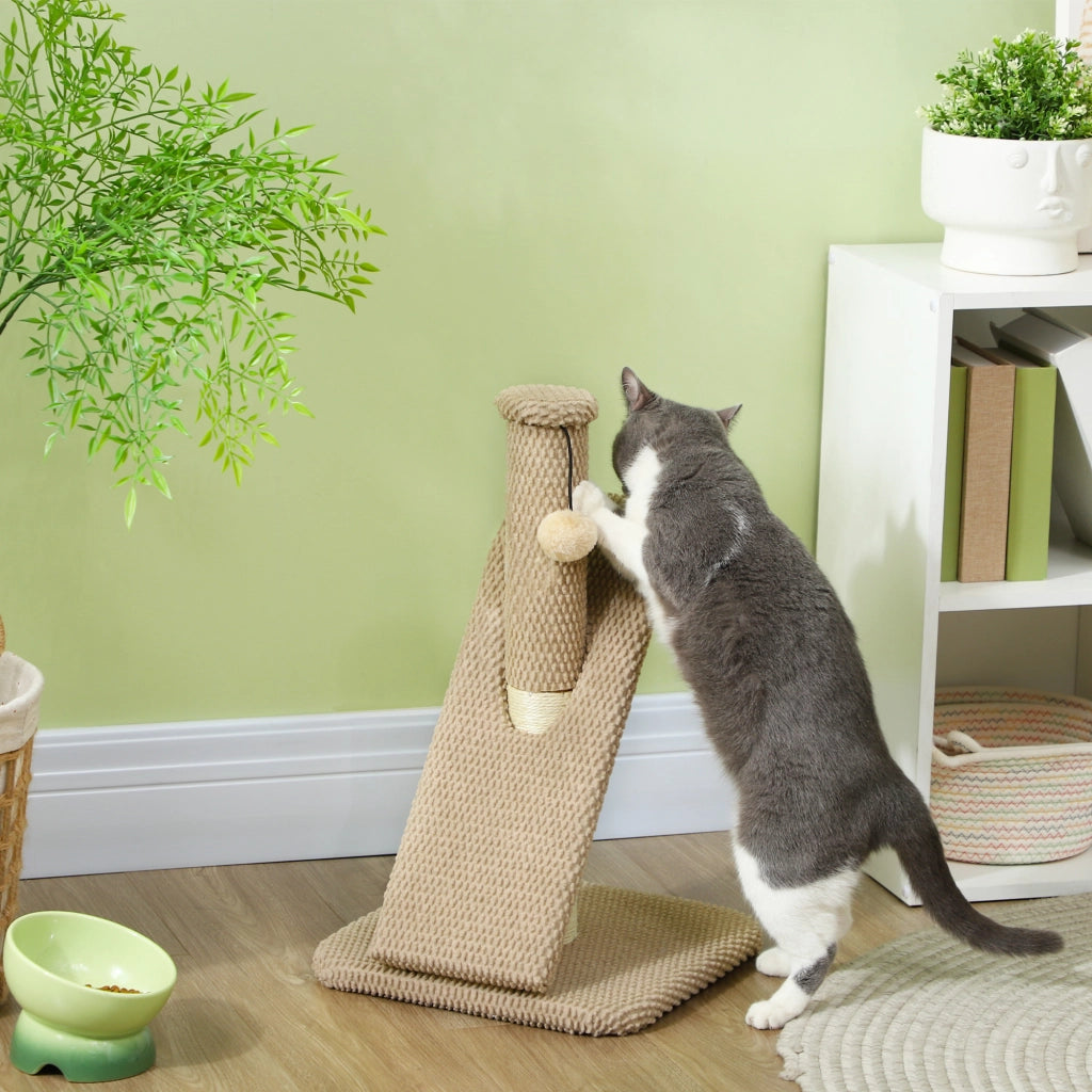 Tiragraffi per Gatti con Cuscino e Gioco ¨C Zephmum ¨C Beige 54 cm