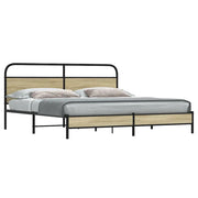 Giroletto senza Materaso in Metallo Rovere Sonoma 183x213 cm 3318685