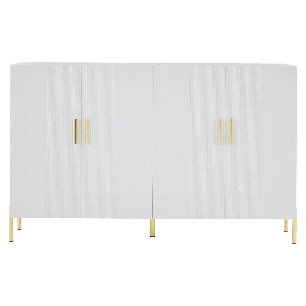 Credenza e buffet 4 ante 2 spazi contenitivi con ripiani regolabili per soggiorno e sala da pranzo 160 × 35 × 100 cm