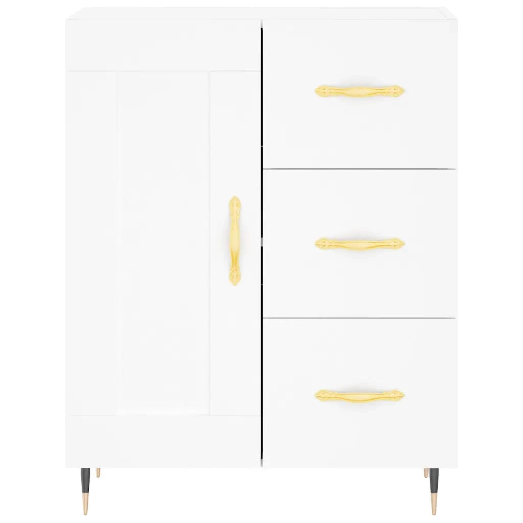 Credenza | Madia | Buffet da pranzo | Armadio da pranzo Bianca 69,5x34x180 cm in Legno Multistrato