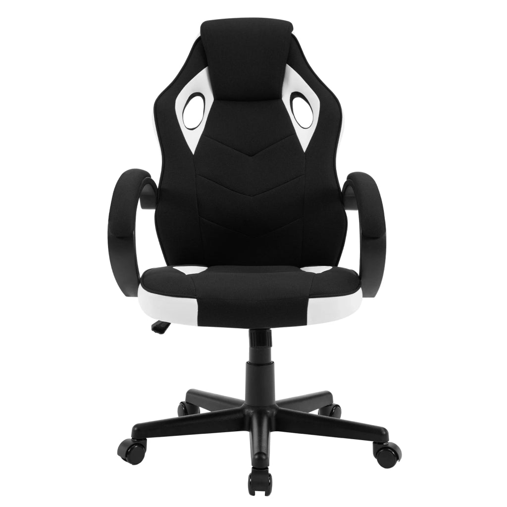 Sedia da ufficio ergonomica girevole con schienale alto, altezza regolabile, rete elastica e base a 5 razze