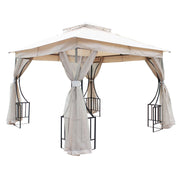 Gazebo da Giardino 3x3 con zanzariera in acciaio poliestere - TIM