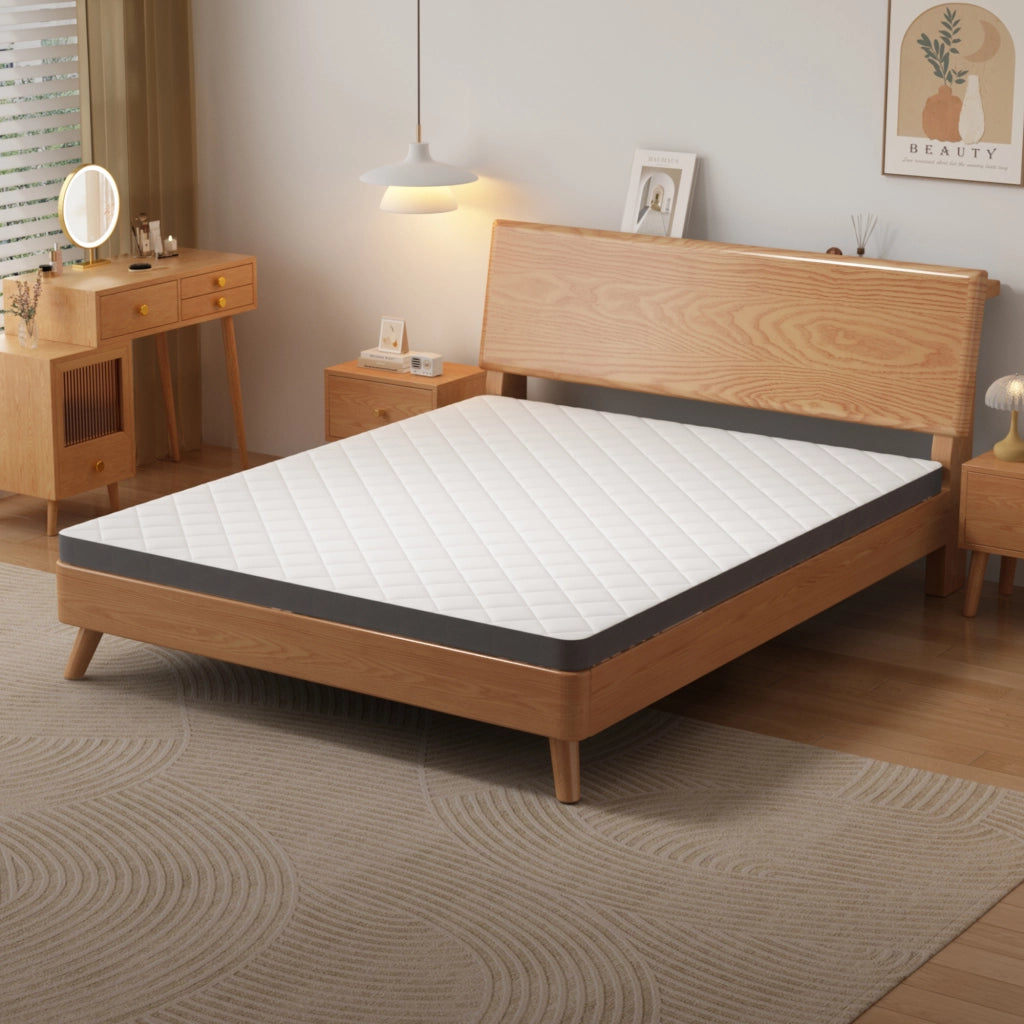 Materasso in schiuma con supporto a 7 zone e moduli ergonomici per camera da letto bianco e grigio