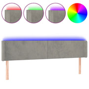 Testiera | Testata a LED Grigio Chiaro 183x16x78/88 cm in Velluto