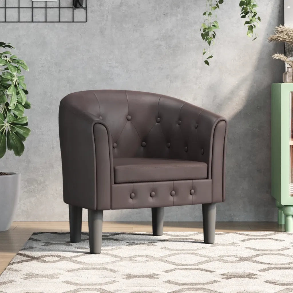 Poltrona Cabriolet Marrone in Similpelle 356459