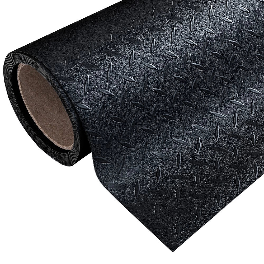 Rotolo Passatoia Copri Pavimento Gomma Pvc Ruvida Antiscivolo Tappeto Lamiera Isolante Nera 100x280 cm