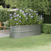 Letto Giardino Acciaio Zincato 224x80x68cm Argento 318957