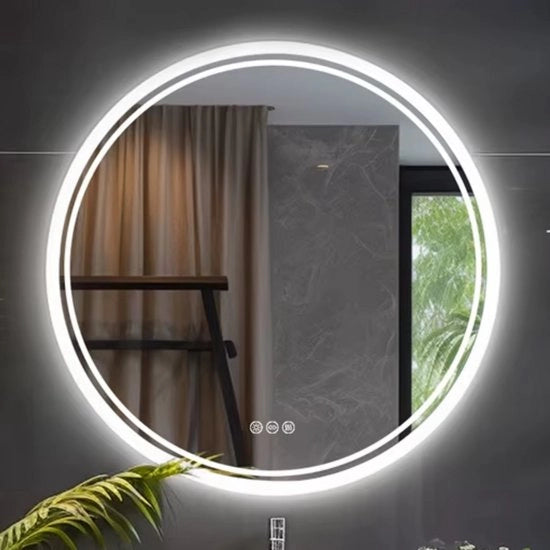 Specchio Bagno a LED - Regolabile Backlit Specchio da Parete - Anti-Condensazione & Touch Control - 80cm