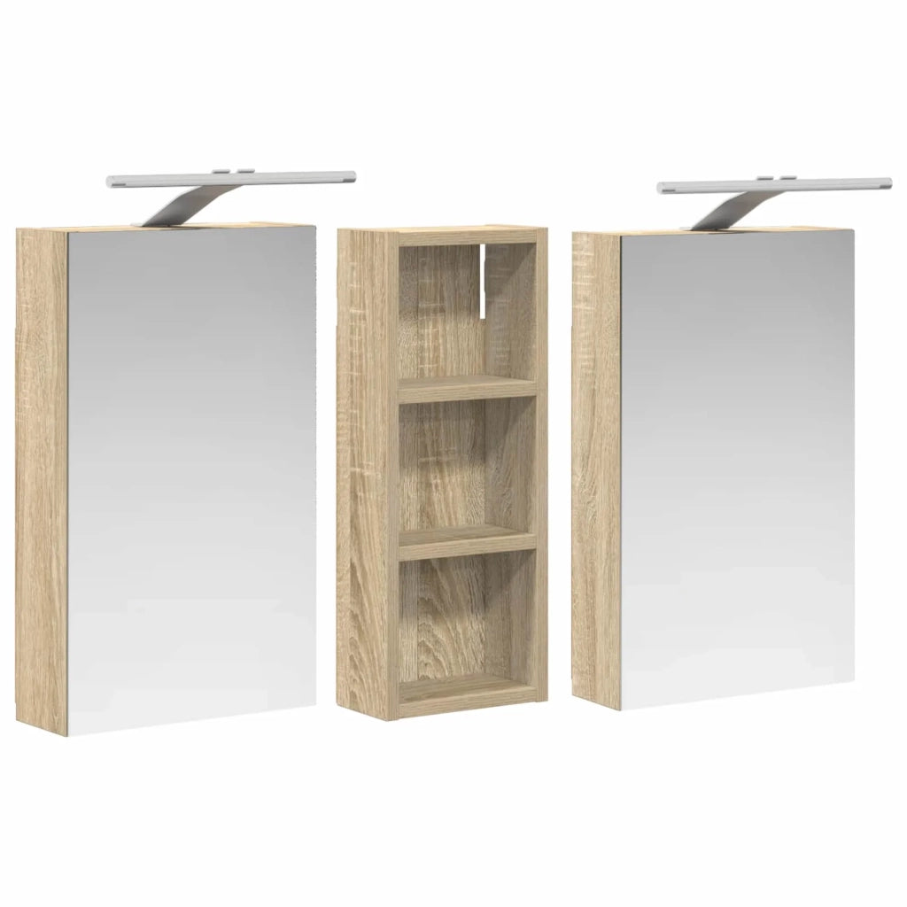 Set di Armadi da Bagno con lo scaffale 3 pcs 80 x 10,5 x 50 cm 3403658