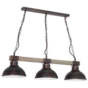 Lampada a sospensione Hakon Luminex 3xE27 marrone legno