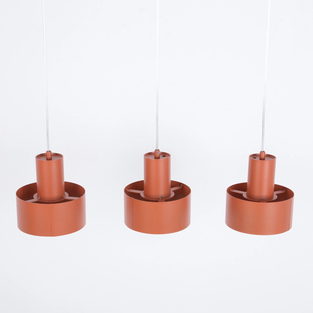 Lampada sospensione industriale 3 luci mattone 67cm E27