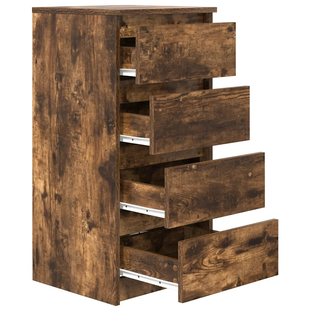 Credenza Rovere Fumo 37,5x35x76 cm in Legno Multistrato 861755