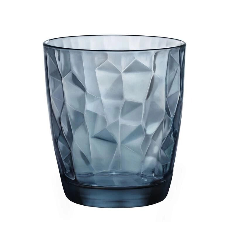 SET 6 BORMIOLI DIAMOND BICCHIERI PER ACQUA DI COLORE BLU