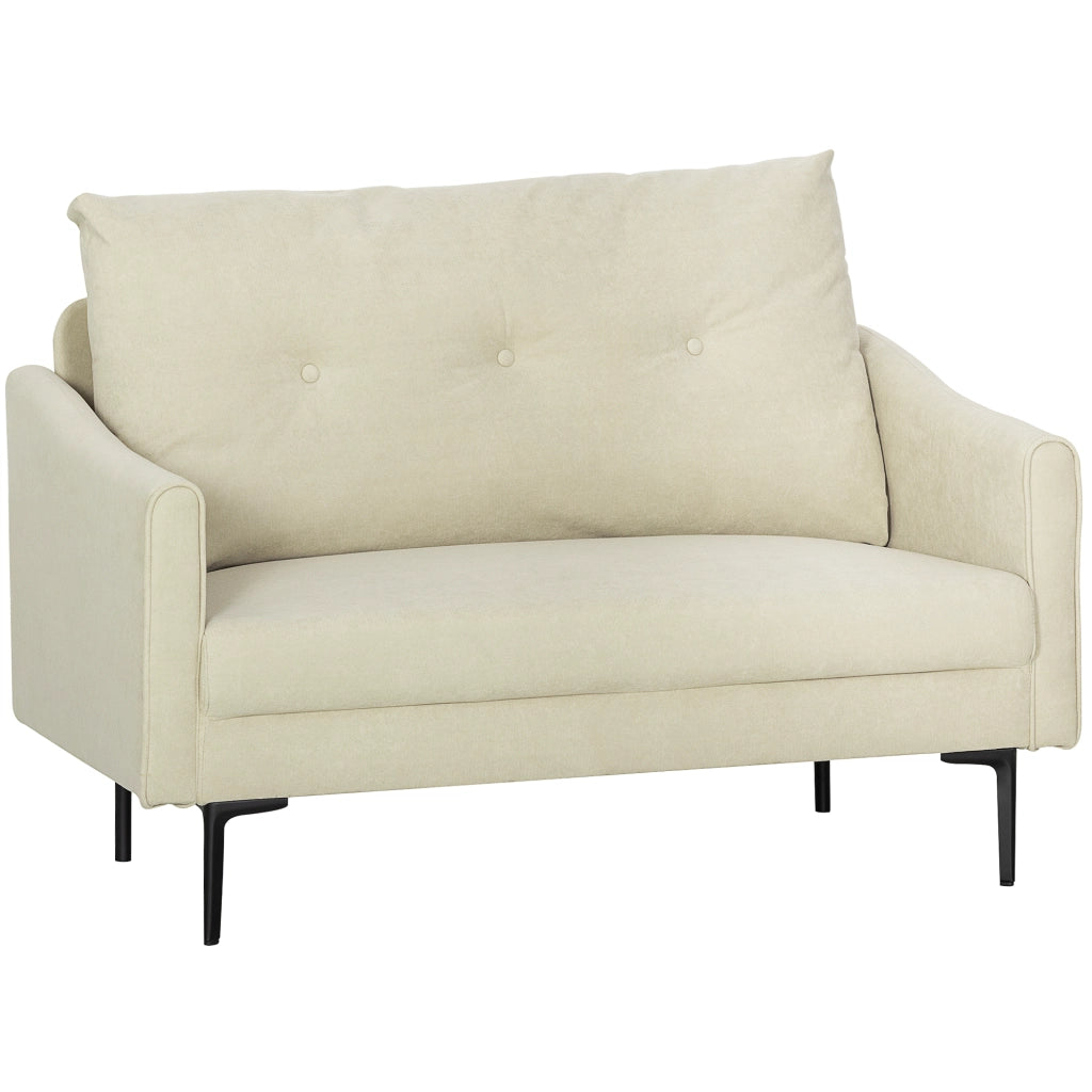 Divano 2 posti imbottito ¨C Minimal ¨C crema metallo