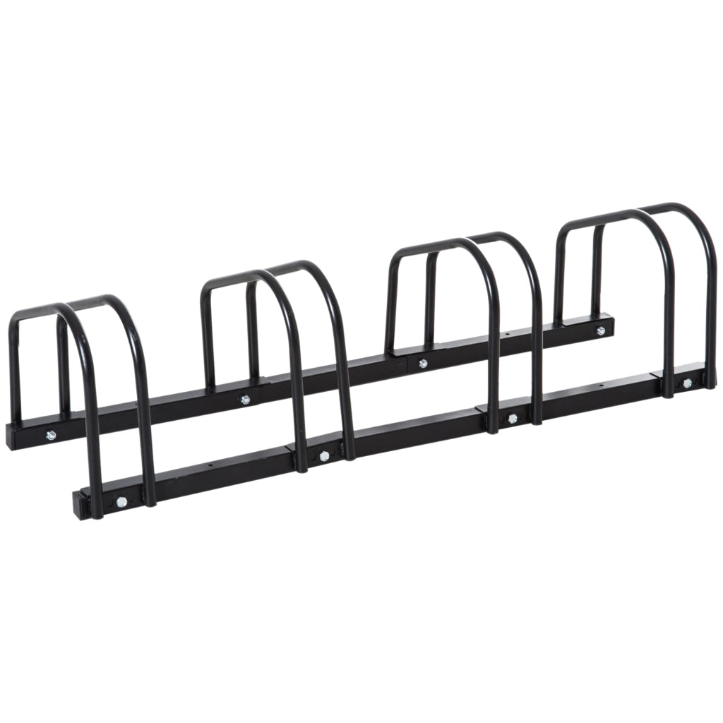 Supporto Biciclette 4 Posti ¨C Minimal ¨C 110x33x27 cm Acciaio Nero