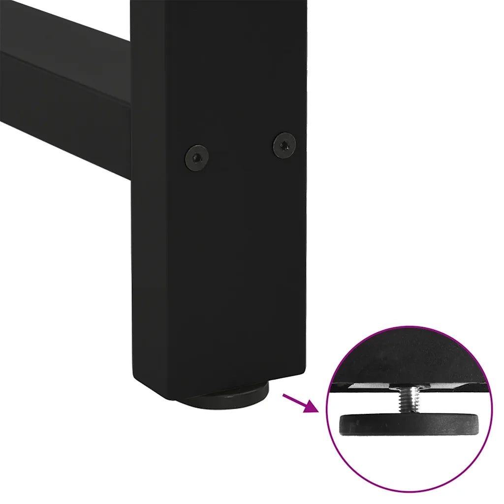 Gambe per tavolo da pranzo nere 2 pz | Piede del tavolo 80x(72-73) cm in acciaio