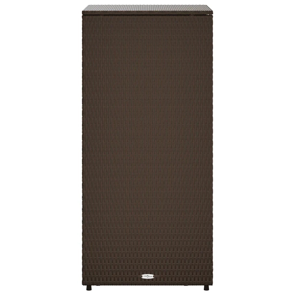 Armadietto Portaoggetti Giardino Marrone 50x55x115cm Polyrattan 365548