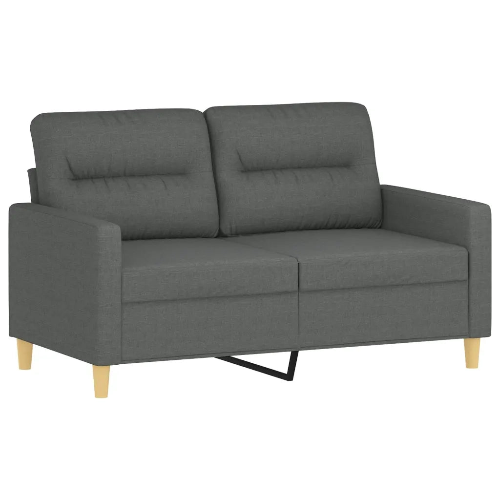 Set di Divani 2 pz con Cuscini Grigio Scuro in Tessuto 3201601
