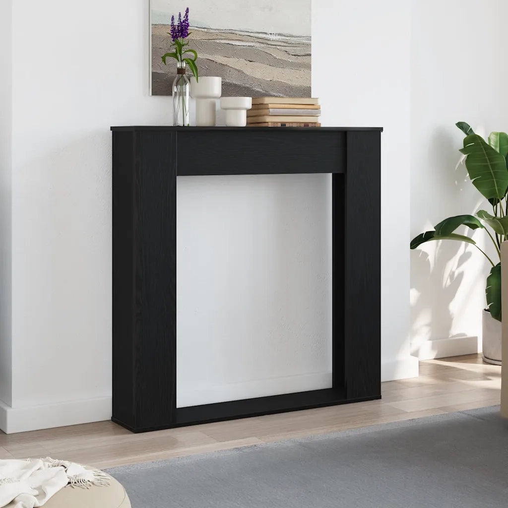 Cornice per Camino Rovere Nero 100x20x100 cm in Truciolato CFW2865563