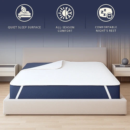 Coprimaterasso Impermeabile Matrimoniale 180x200 con Elastici | Proteggi Materasso Traspirante e Antibatterico | Tessuto Stress Free, Silenzioso, Traspirante e Anallergico