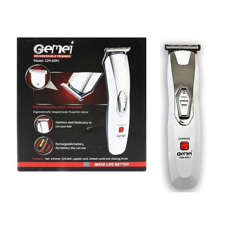 Trade Shop - Tagliacapelli Regolabarba Capelli A Batteria Ricaricabile Trimmer Rasoio Gm-6041 -