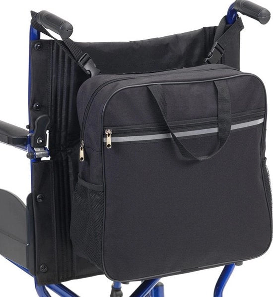 Borsa per Sedie a Rotelle & Scootmobili - Grande - 37*37cm - Borsa per Esterno - Nero - Duraturo - Borsa a Quadri per Sedie a Rotelle - Adatto per la maggior parte delle Sedie a Rotelle