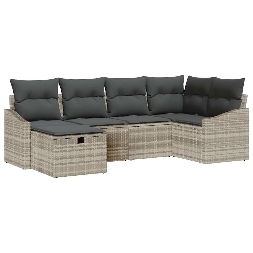 Set di divani con cuscino 6 pcs polyrattan