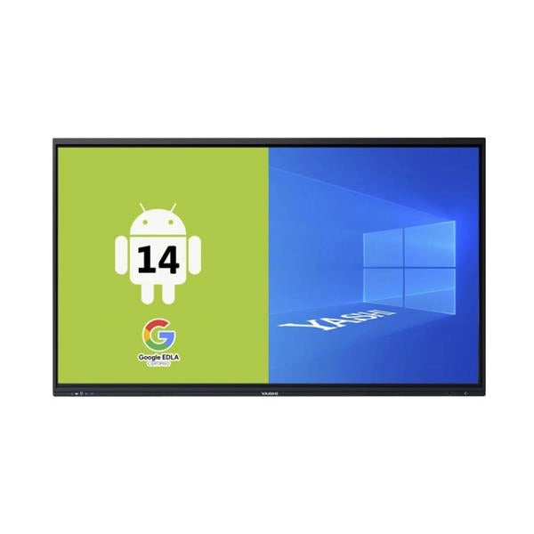 Monitor supertouch ai touch yashi 75 ly7522 lcd 4k type-c 8gb ram 128gb storage android 14 edla, staffa a muro inclusa