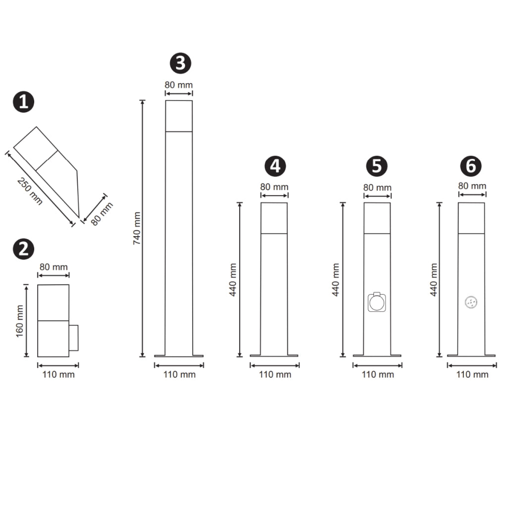 Lampada da esterno con sensore movimento E27 New York Polux