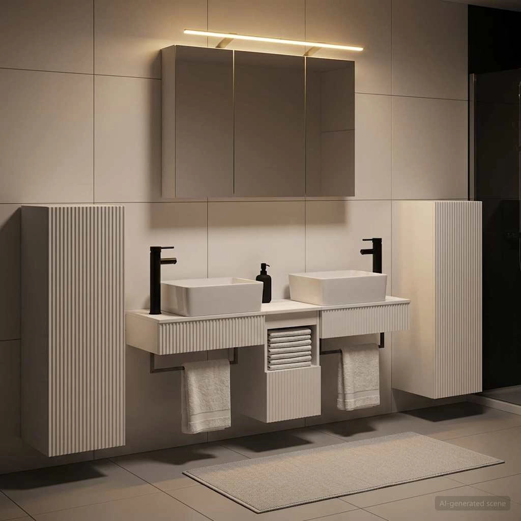 Set di mobili per il bagno 6 pz Bianco 3407127